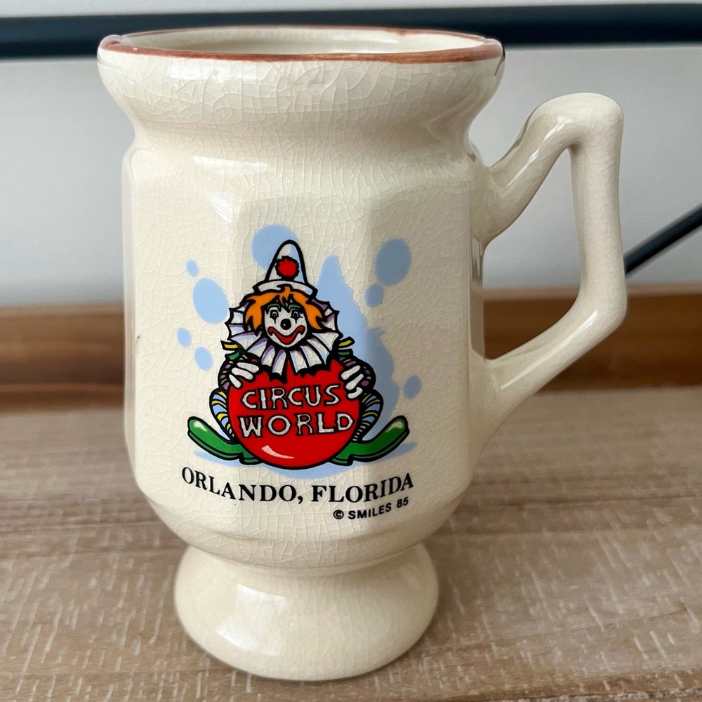 RARE Vintage 1985 Circus World Orlando, Fl Coffee Mug